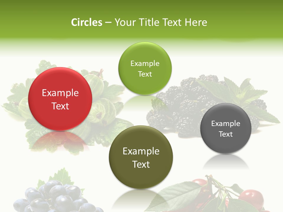 Strawberries Fruit Background PowerPoint Template