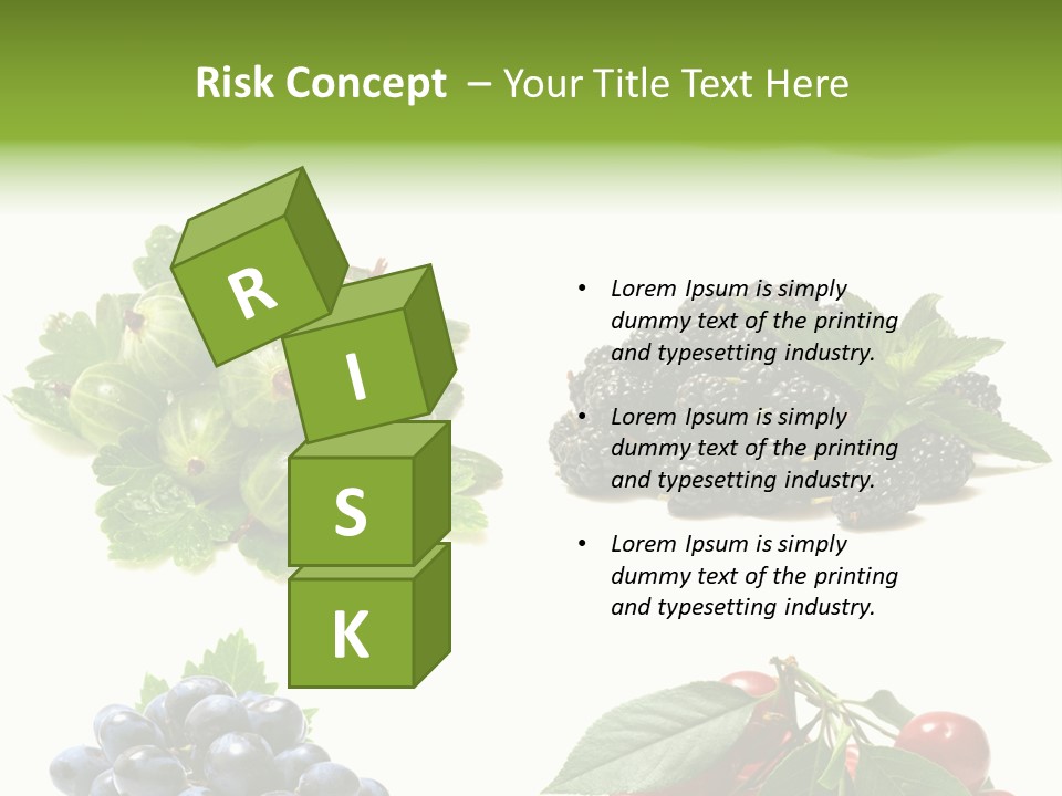 Strawberries Fruit Background PowerPoint Template