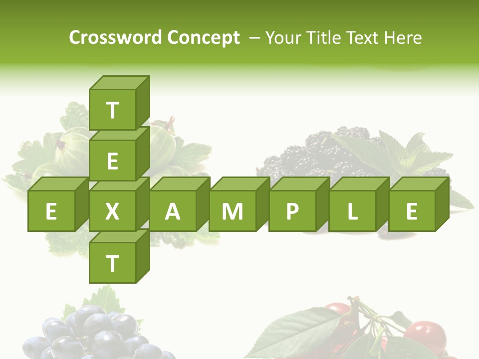 Strawberries Fruit Background PowerPoint Template