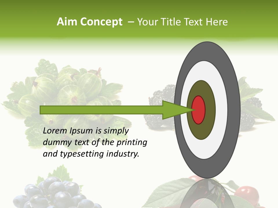 Strawberries Fruit Background PowerPoint Template