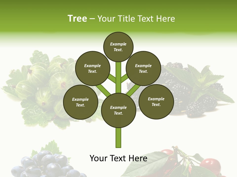 Strawberries Fruit Background PowerPoint Template