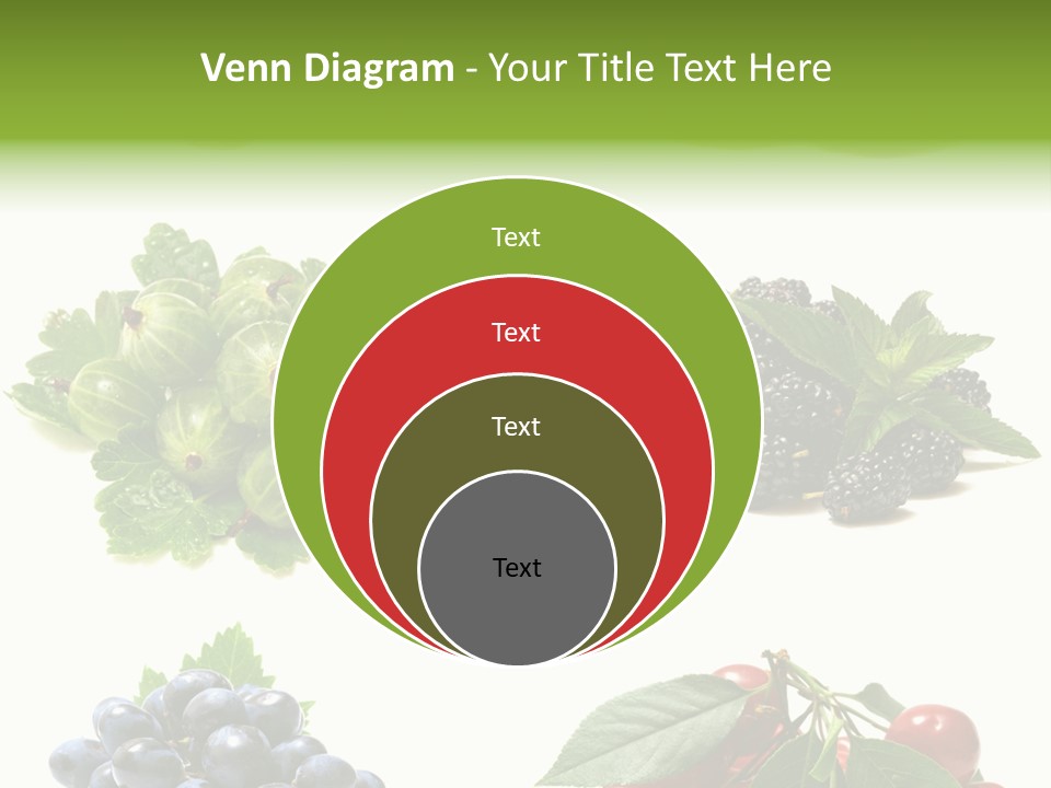 Strawberries Fruit Background PowerPoint Template