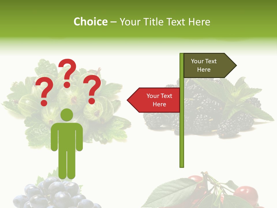 Strawberries Fruit Background PowerPoint Template