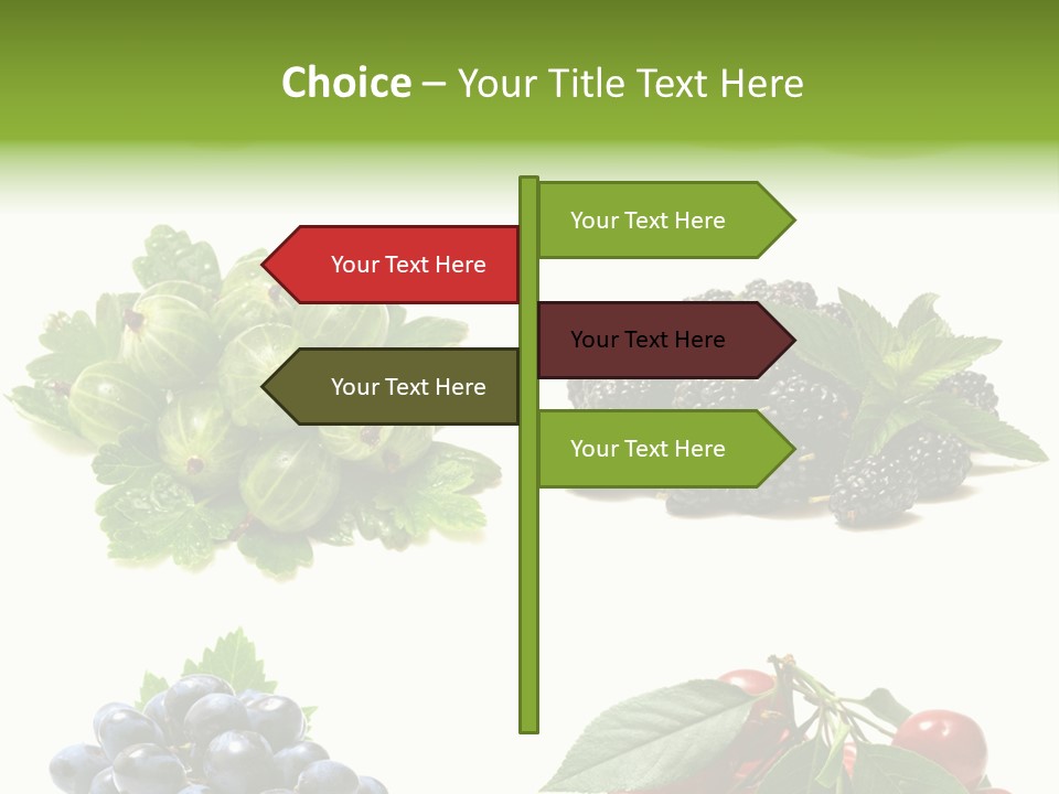 Strawberries Fruit Background PowerPoint Template