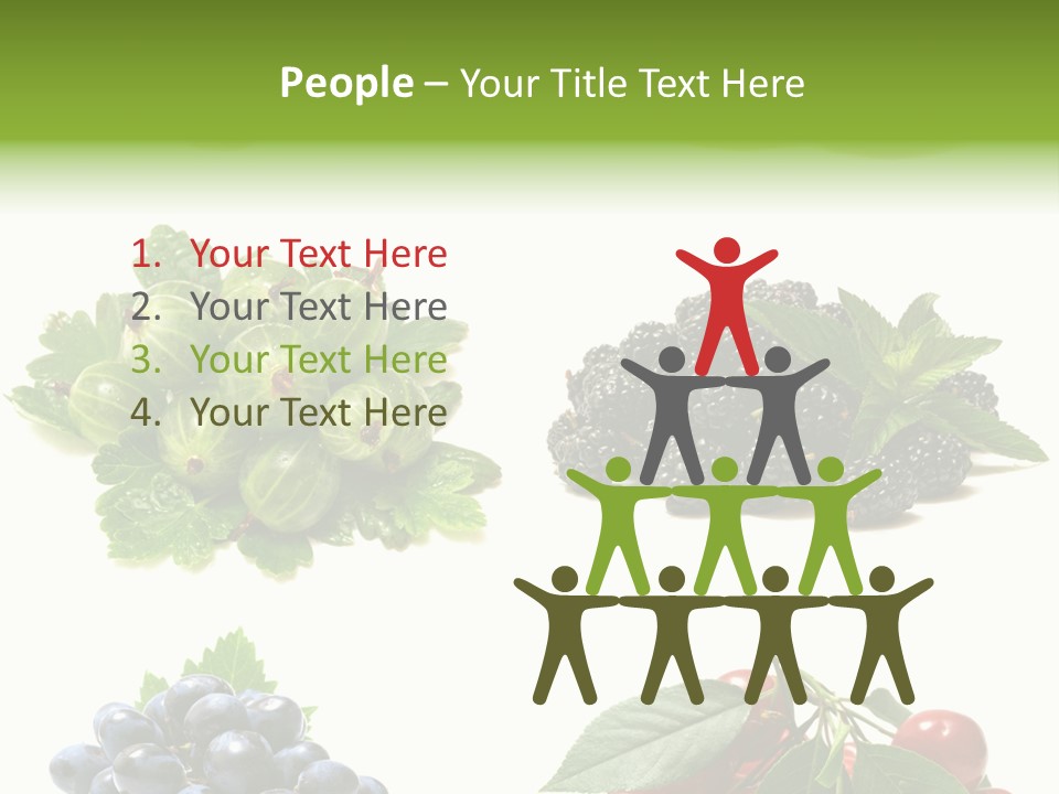 Strawberries Fruit Background PowerPoint Template