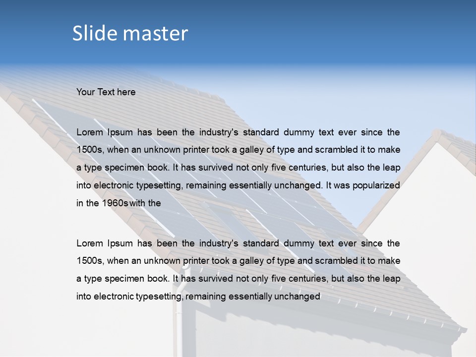 Roof Renewable Sky PowerPoint Template