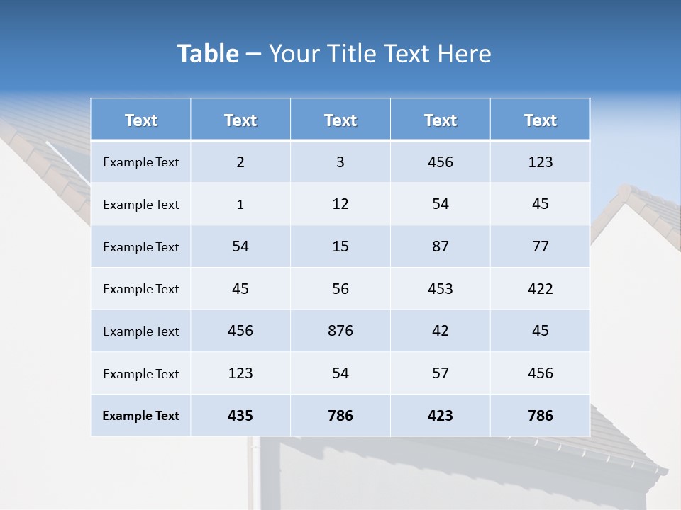 Roof Renewable Sky PowerPoint Template