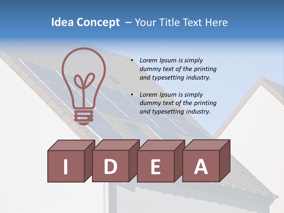 Roof Renewable Sky PowerPoint Template