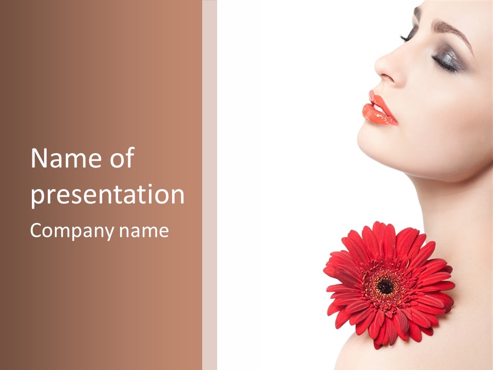 Lady Face  PowerPoint Template