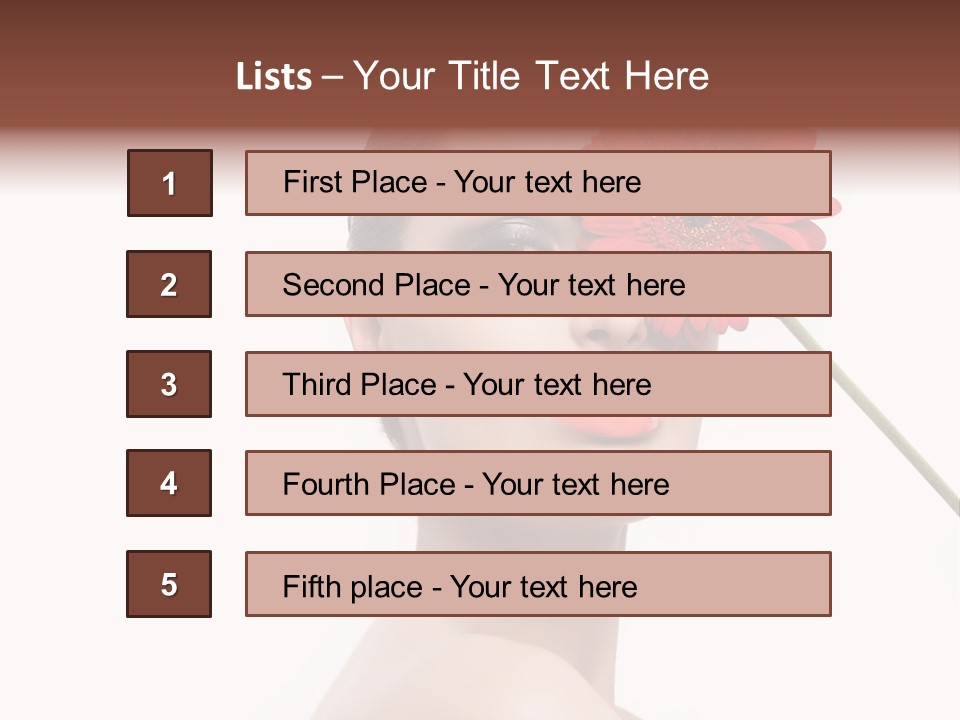 Girl Make Up Female PowerPoint Template