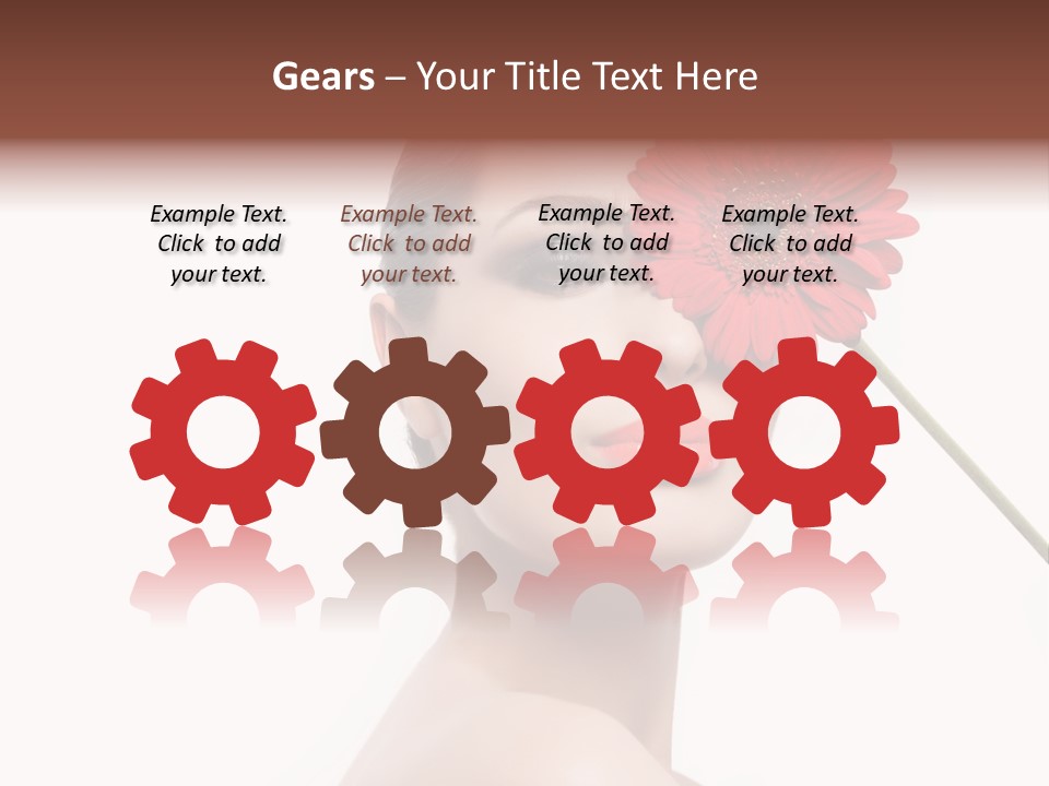 Girl Make Up Female PowerPoint Template