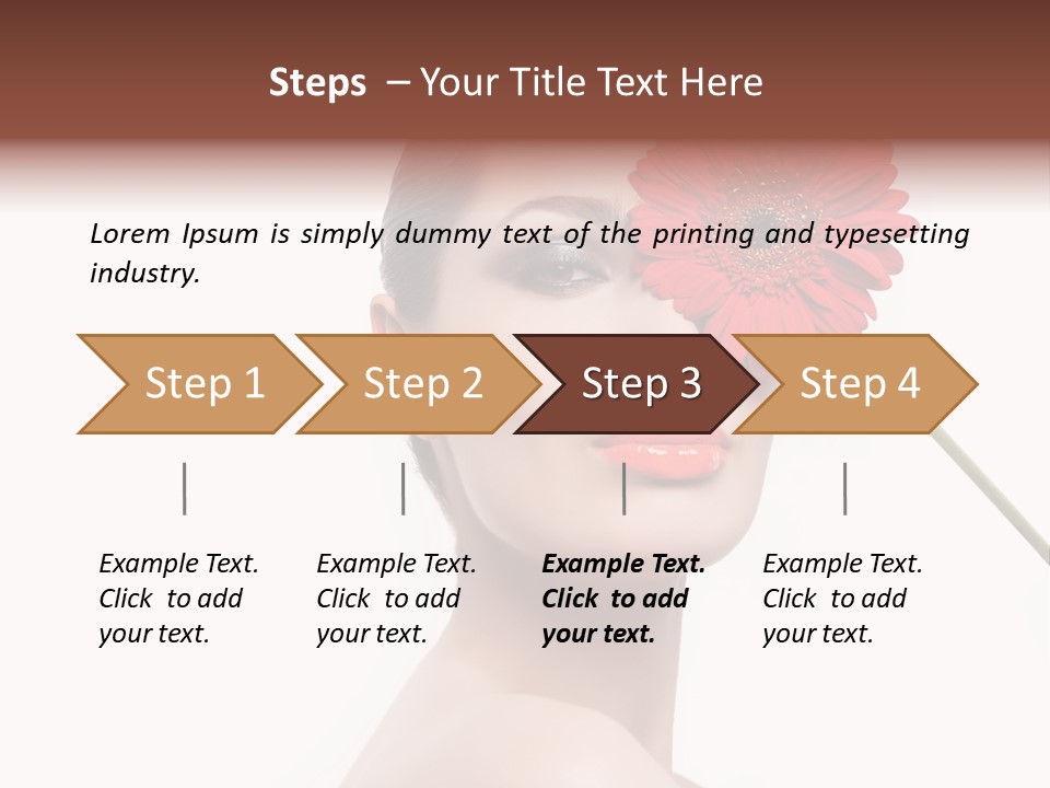 Girl Make Up Female PowerPoint Template