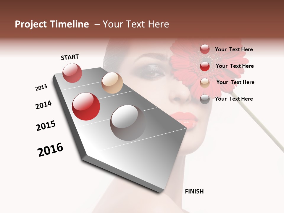 Girl Make Up Female PowerPoint Template
