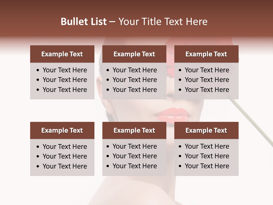 Girl Make Up Female PowerPoint Template