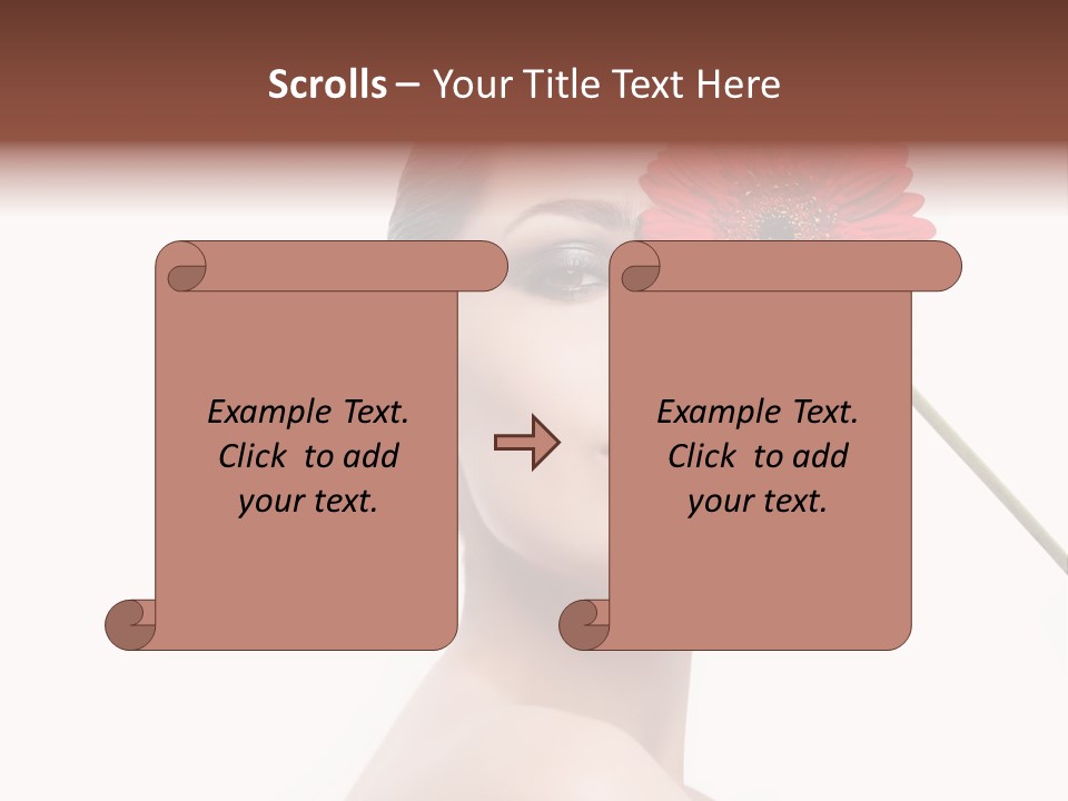 Girl Make Up Female PowerPoint Template