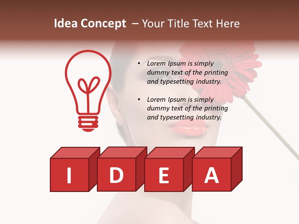 Girl Make Up Female PowerPoint Template