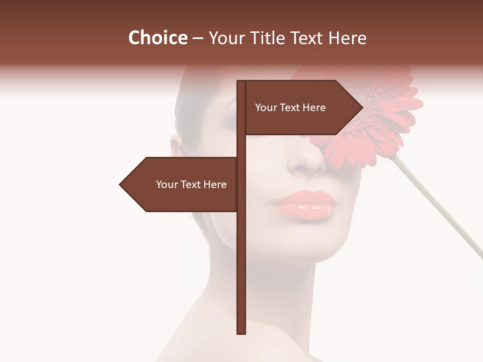 Girl Make Up Female PowerPoint Template
