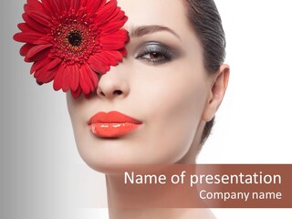 Lady Charm White PowerPoint Template