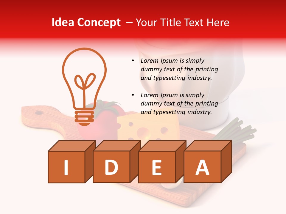 Red Diet Chief PowerPoint Template