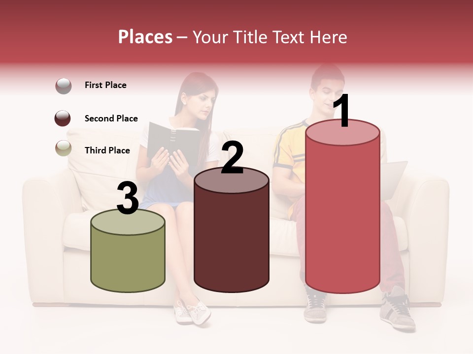 Indoor Sofa Eyes PowerPoint Template