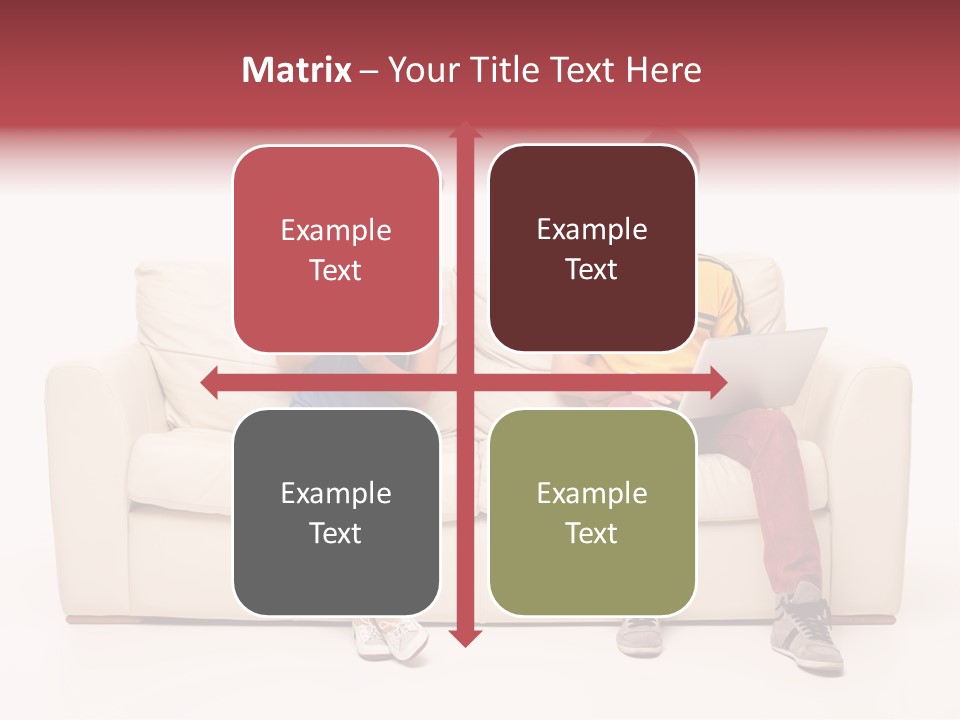 Indoor Sofa Eyes PowerPoint Template