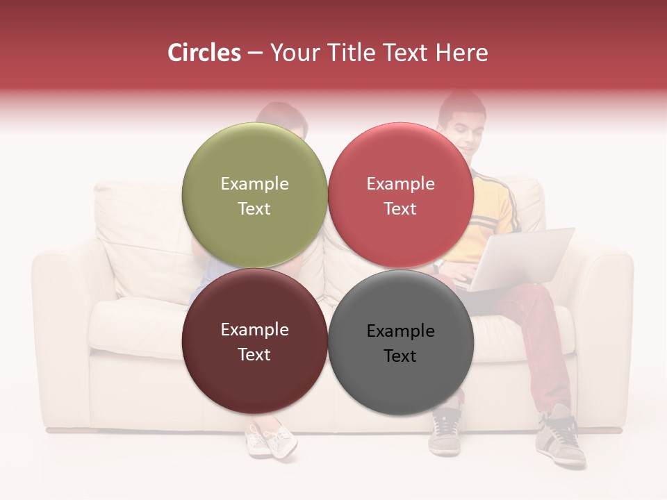 Indoor Sofa Eyes PowerPoint Template