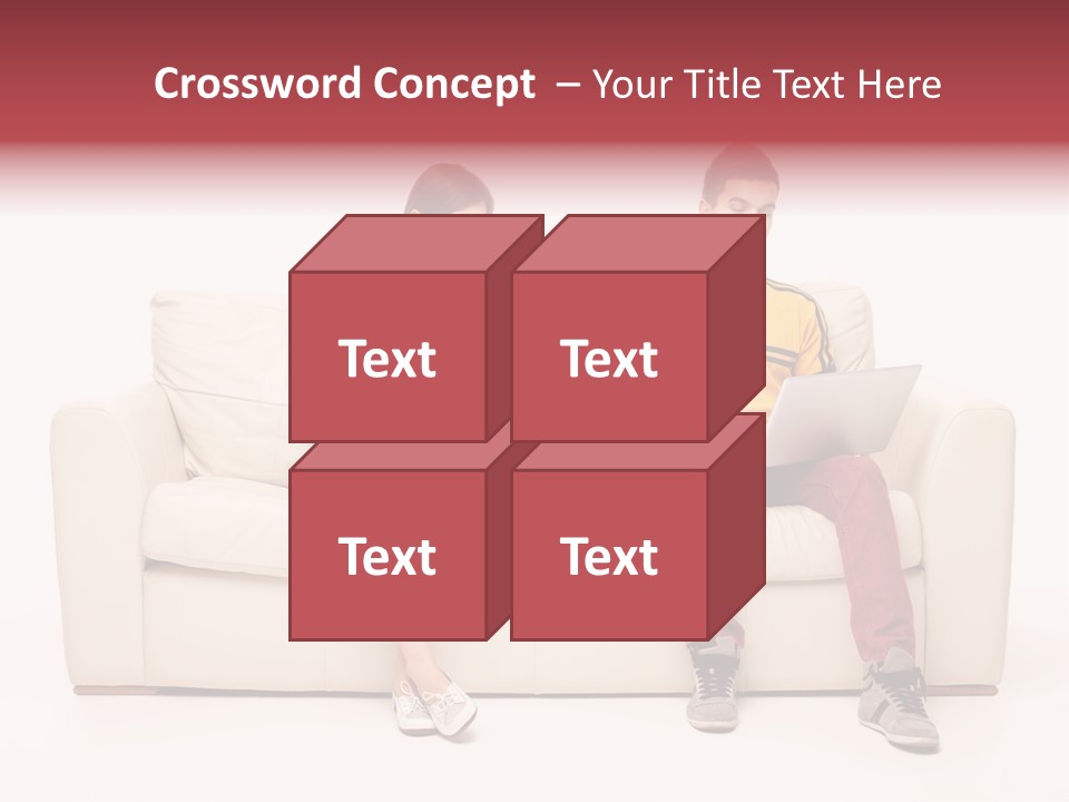 Indoor Sofa Eyes PowerPoint Template