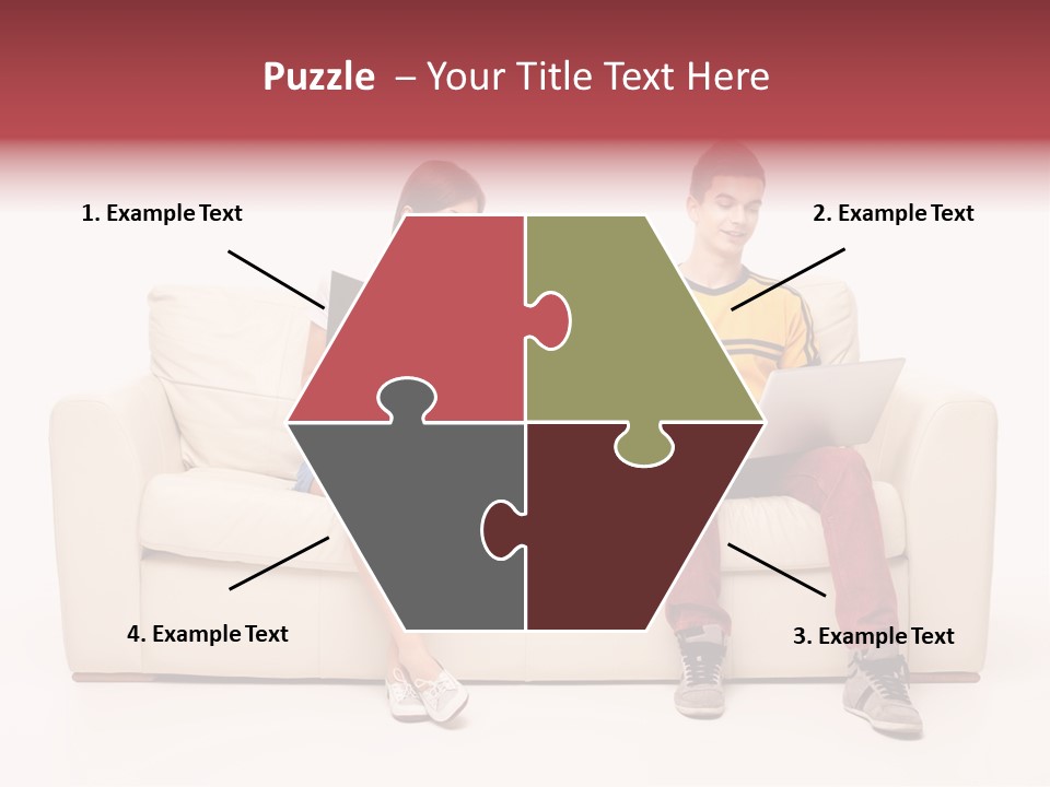 Indoor Sofa Eyes PowerPoint Template