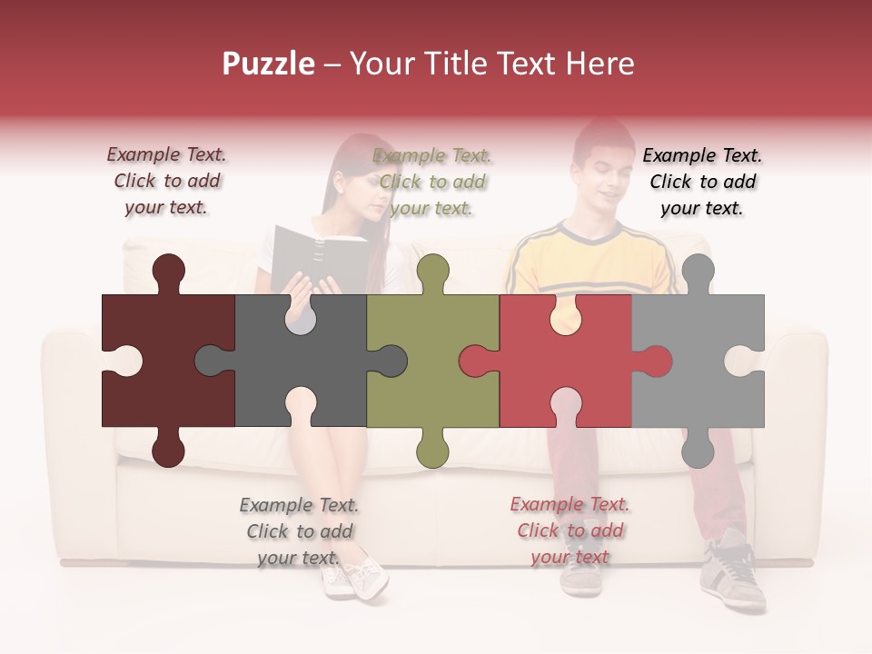 Indoor Sofa Eyes PowerPoint Template