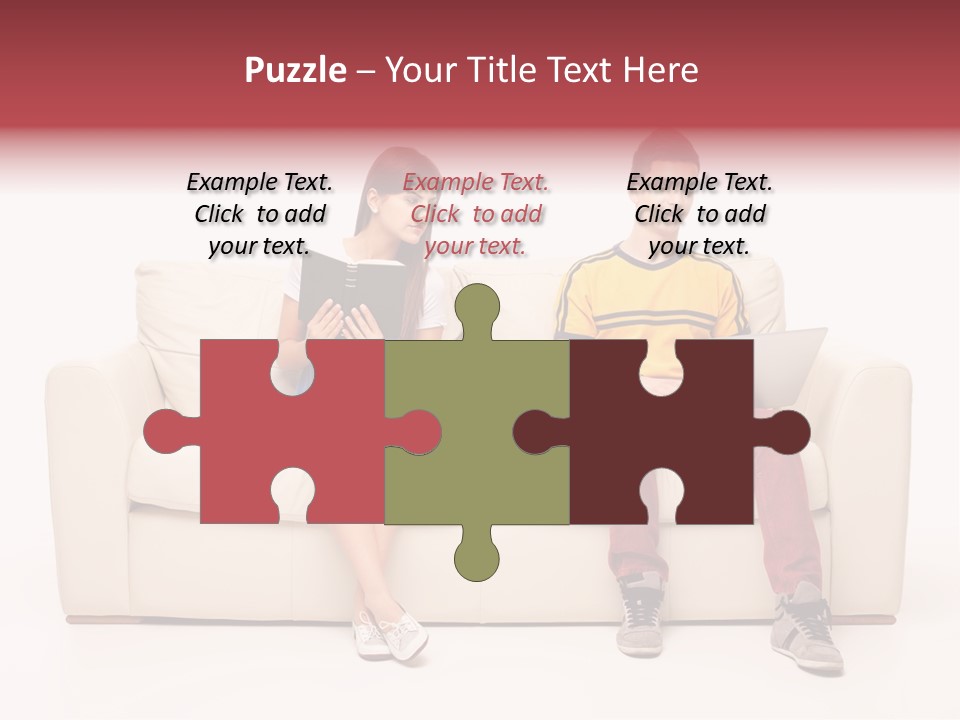 Indoor Sofa Eyes PowerPoint Template