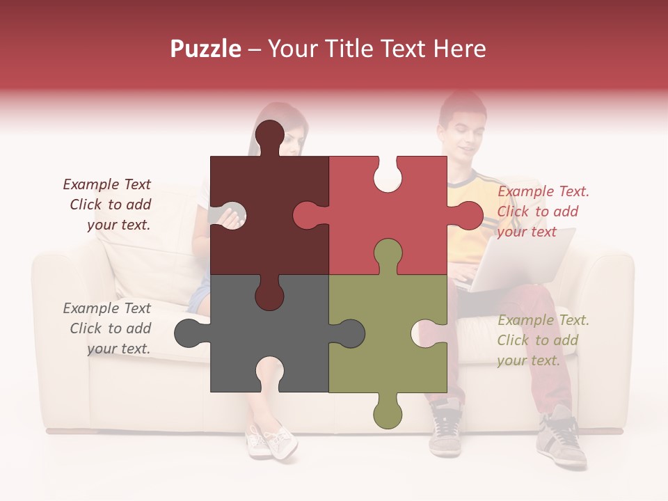 Indoor Sofa Eyes PowerPoint Template