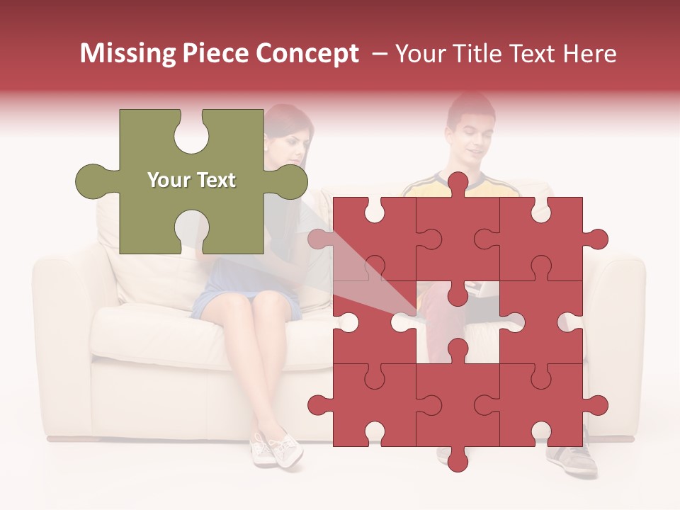 Indoor Sofa Eyes PowerPoint Template