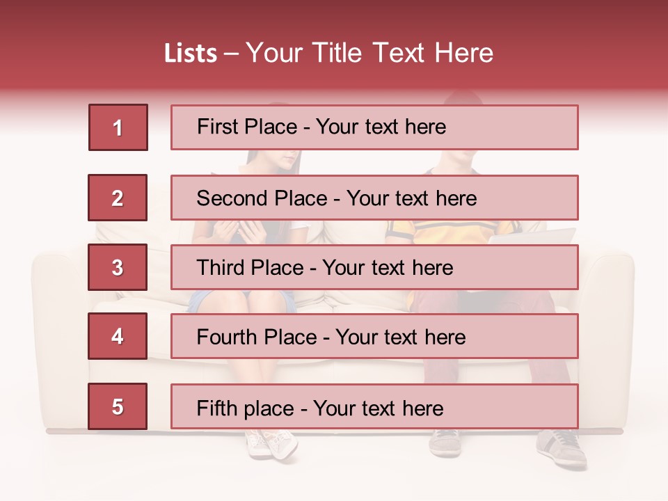 Indoor Sofa Eyes PowerPoint Template