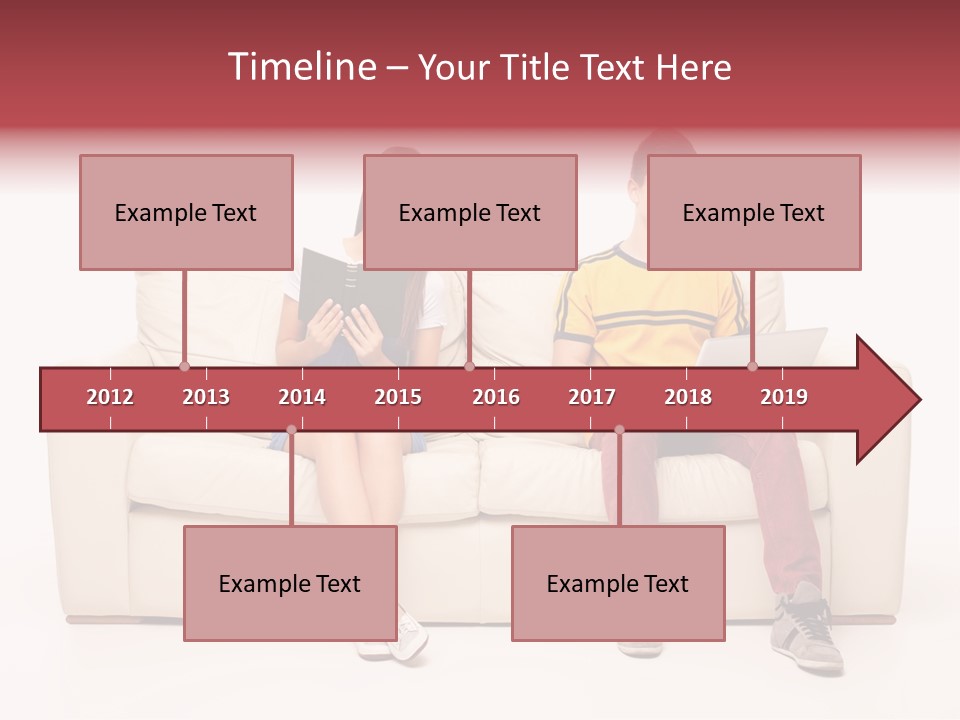 Indoor Sofa Eyes PowerPoint Template