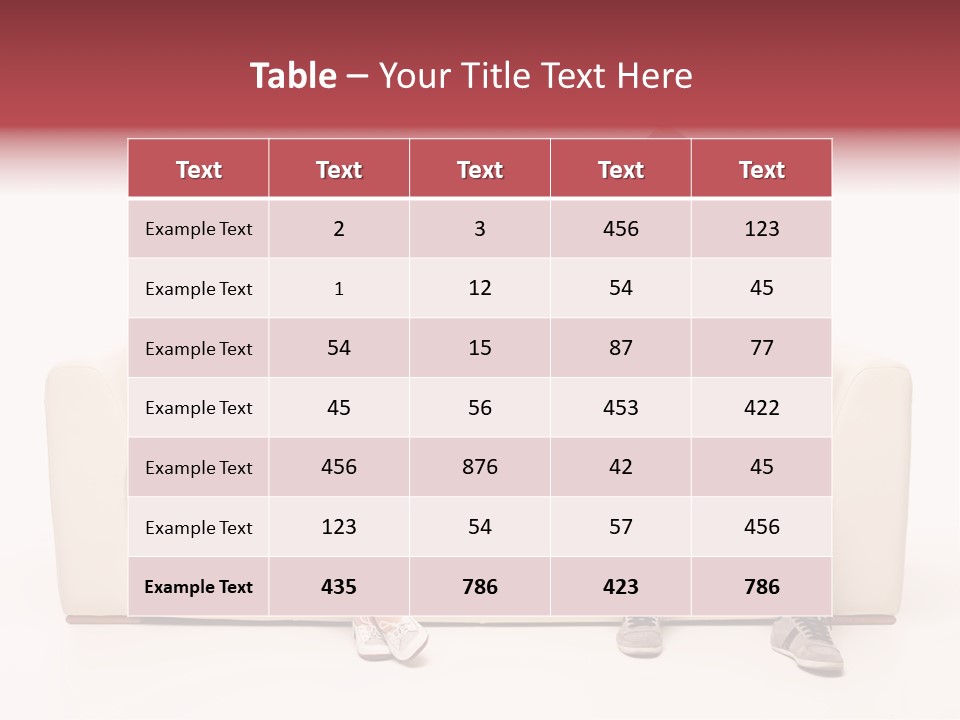 Indoor Sofa Eyes PowerPoint Template