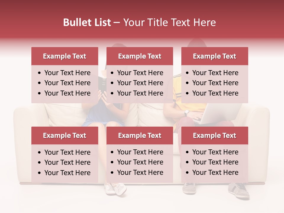 Indoor Sofa Eyes PowerPoint Template