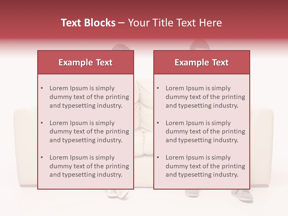 Indoor Sofa Eyes PowerPoint Template
