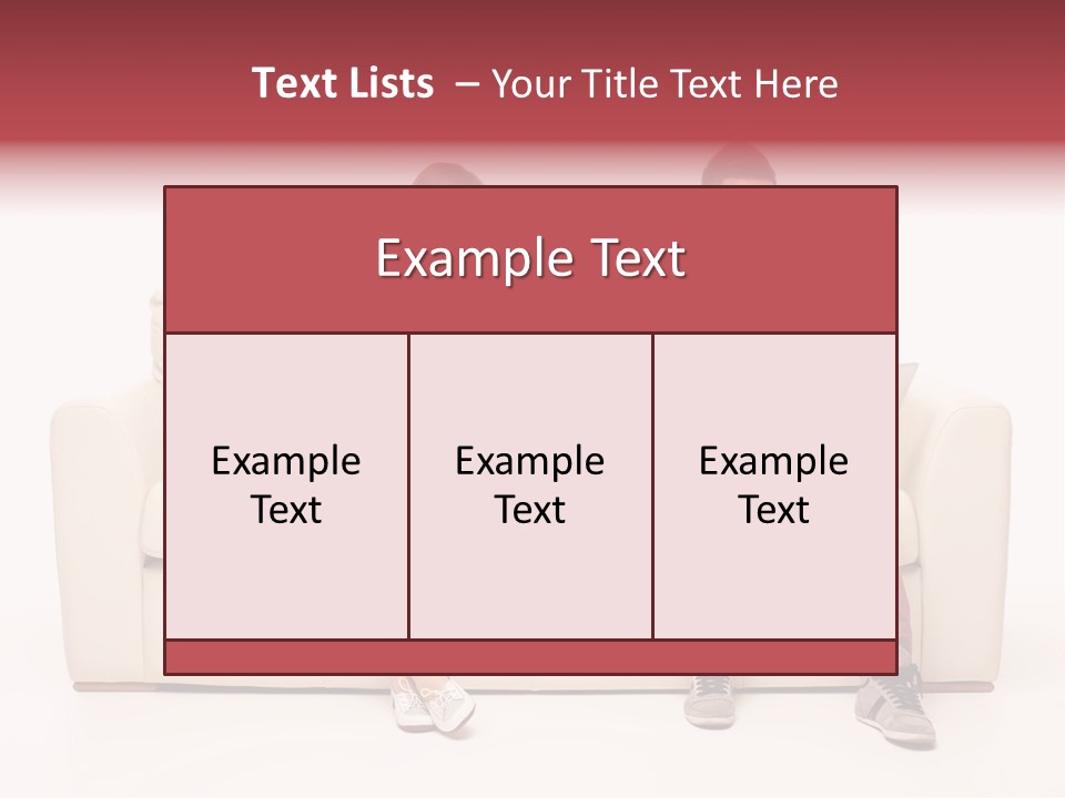 Indoor Sofa Eyes PowerPoint Template