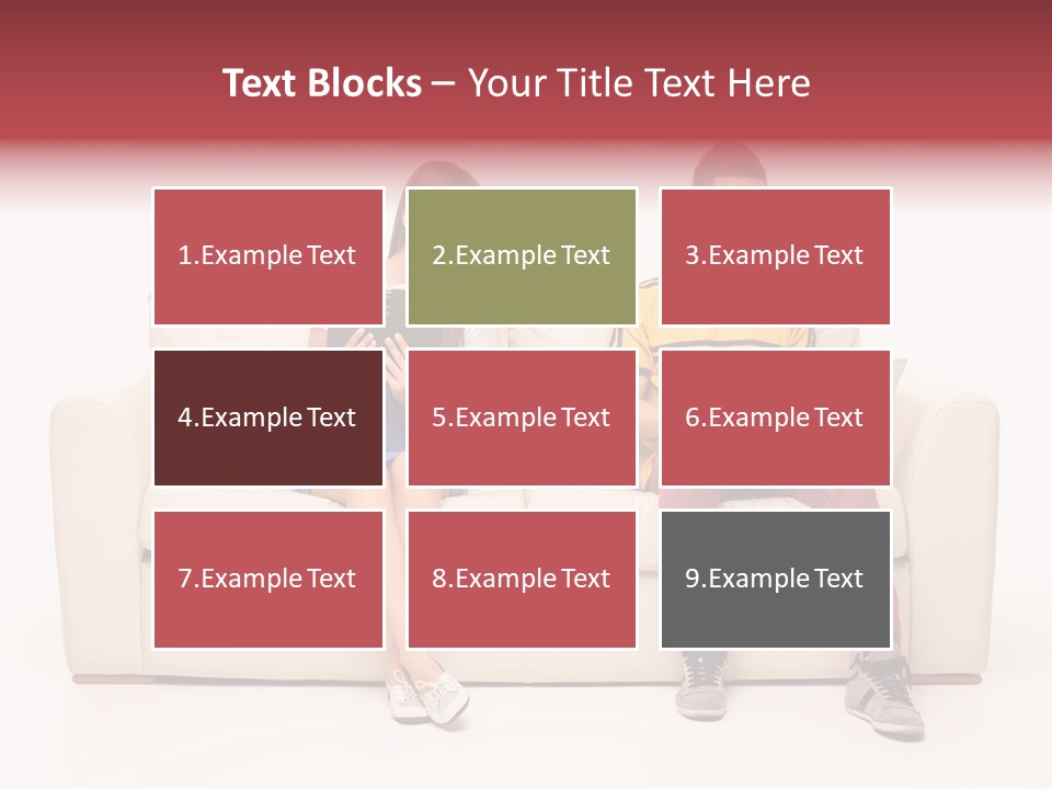 Indoor Sofa Eyes PowerPoint Template