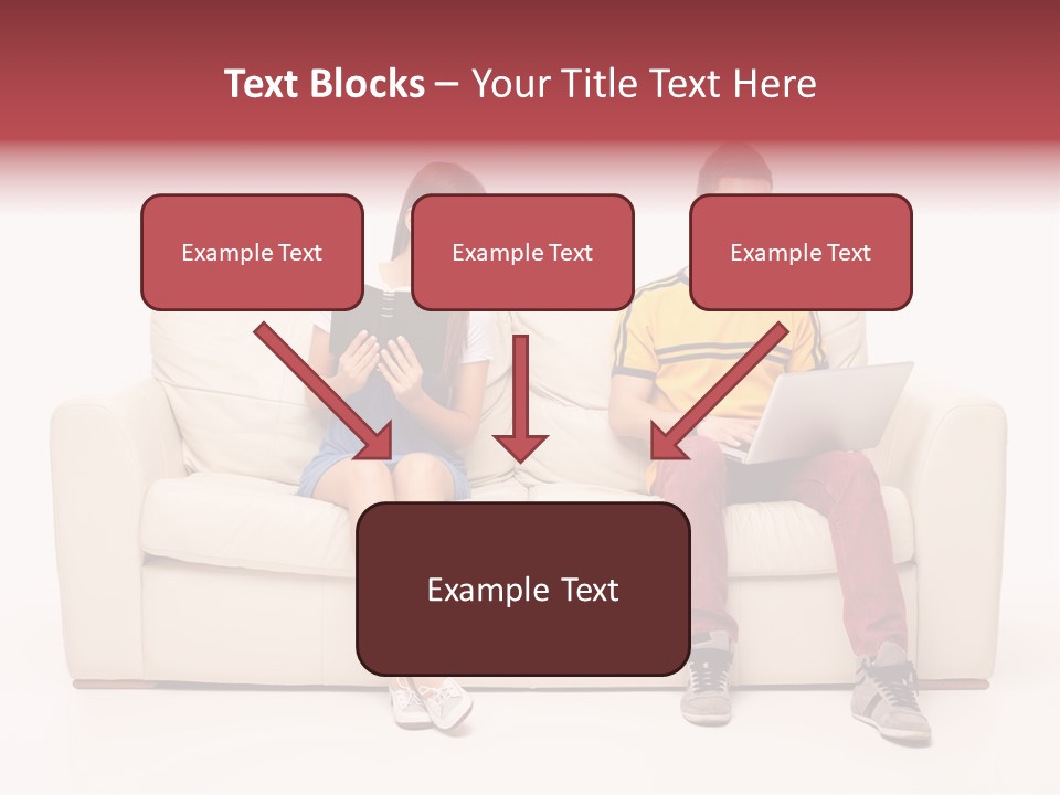 Indoor Sofa Eyes PowerPoint Template