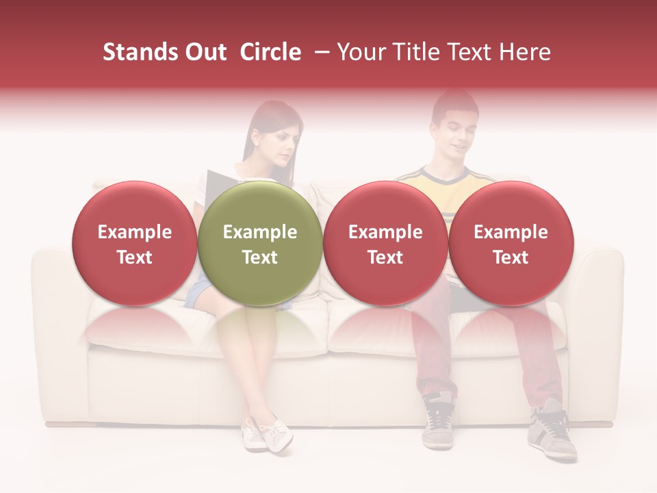 Indoor Sofa Eyes PowerPoint Template