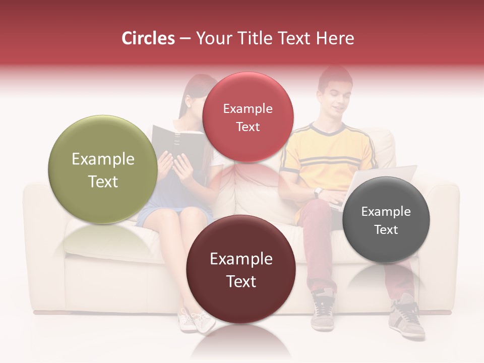 Indoor Sofa Eyes PowerPoint Template