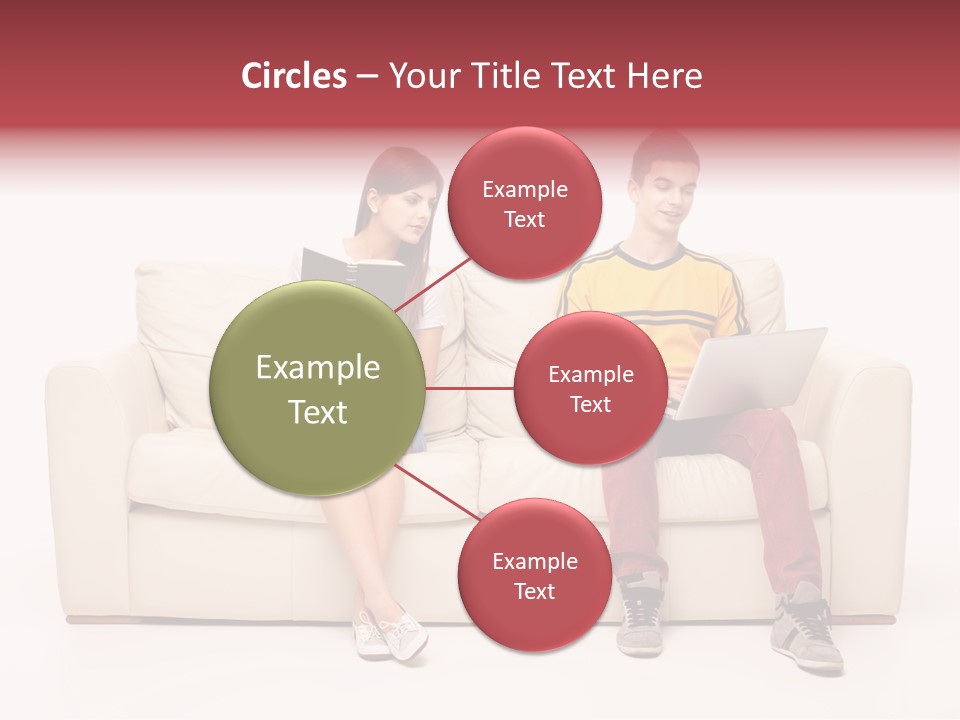 Indoor Sofa Eyes PowerPoint Template