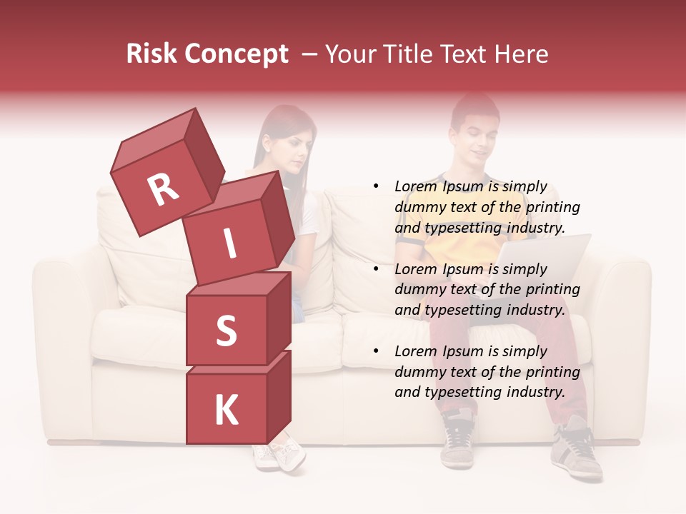 Indoor Sofa Eyes PowerPoint Template