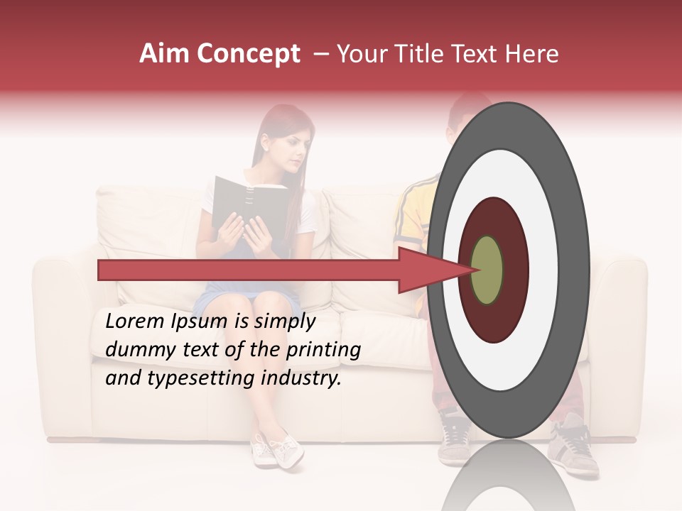 Indoor Sofa Eyes PowerPoint Template