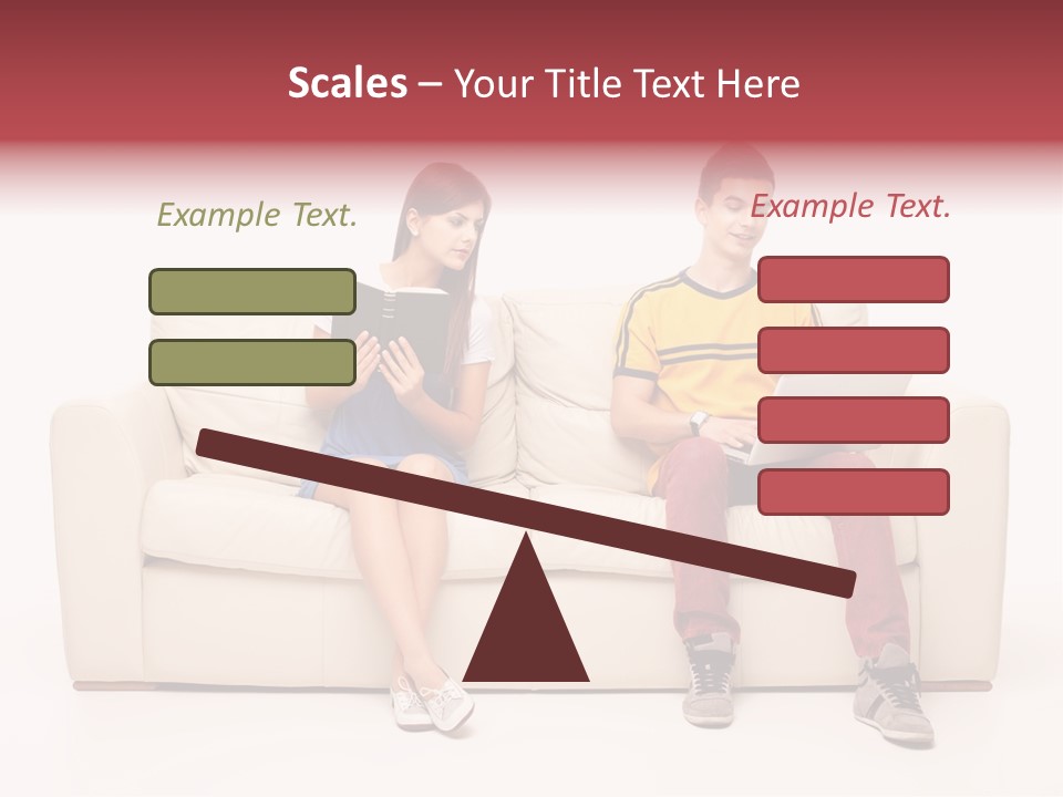 Indoor Sofa Eyes PowerPoint Template
