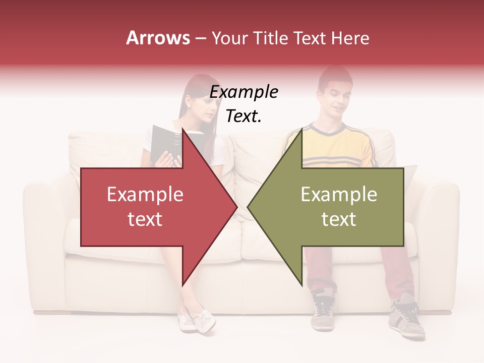 Indoor Sofa Eyes PowerPoint Template