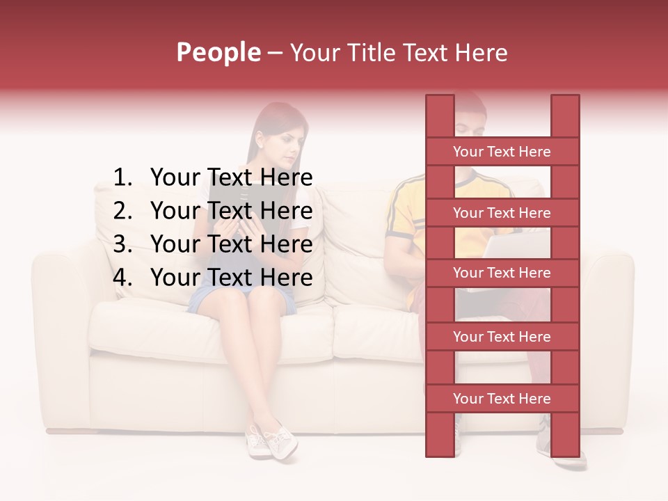 Indoor Sofa Eyes PowerPoint Template