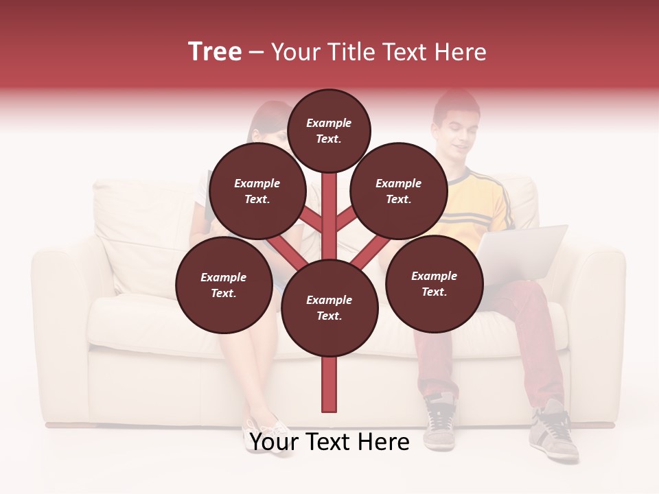 Indoor Sofa Eyes PowerPoint Template