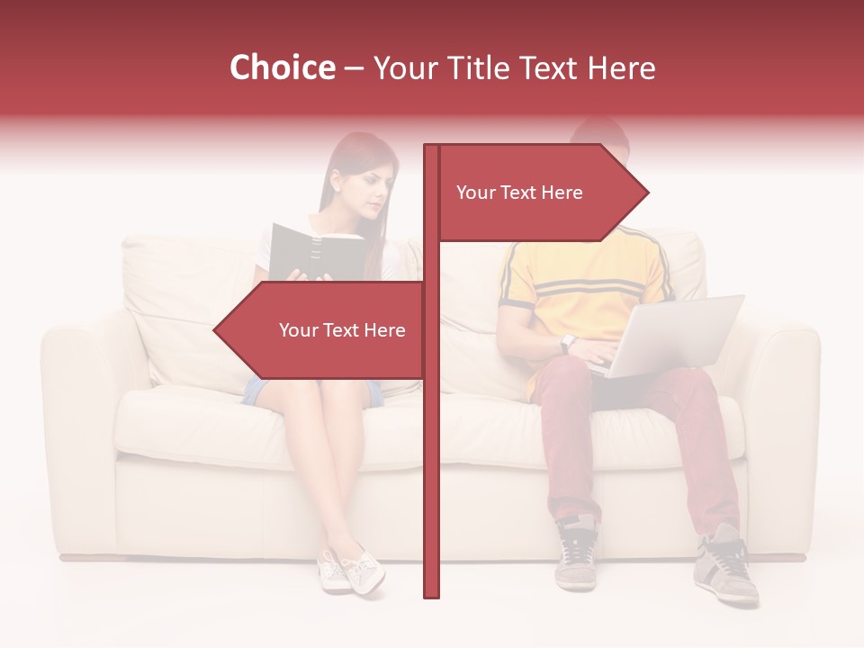 Indoor Sofa Eyes PowerPoint Template